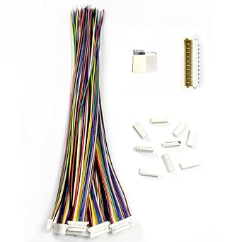 BOJOUL for 9 Sets JST SH 1.0mm 10 Pin Male Connector and 28AWG Female Connector Plug with Wire Cable 20cm