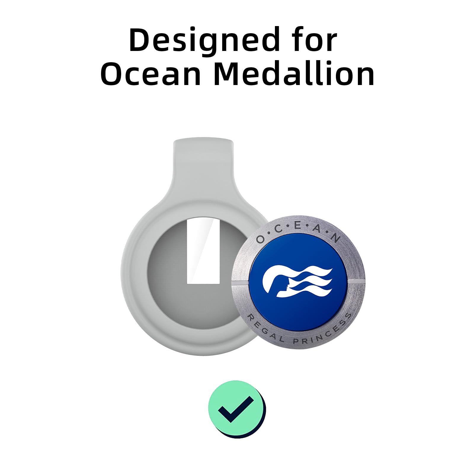 Clip for Princess Cruise Medallion Holder Accessory Men Women (Grey)