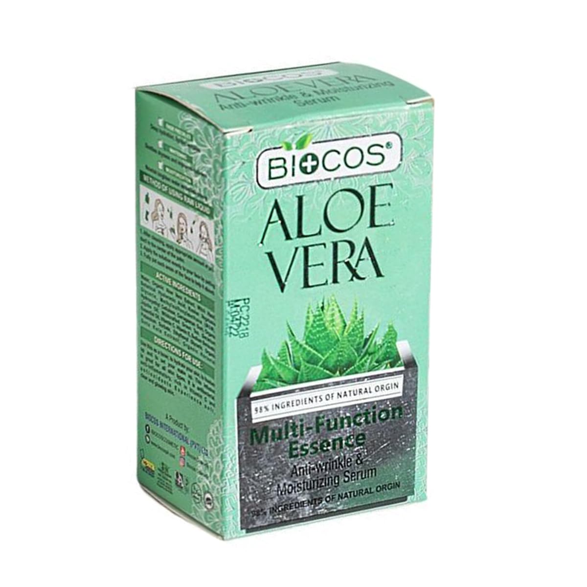 BIOCOS Aloevera Multi Function Essence Anti Wrinkle Moisturising Serum Fades Skin Freckles Day Night Use Skincare Serum