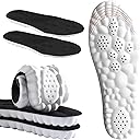 DWTWLE DWTWLE 4D Cloud Insoles for Men and Women Memory Foam Cloud Insoles Super Soft Anti-Fatigue, Shock Absorption, Relieve Foot Pain, (Black, Men: US 7-11)
