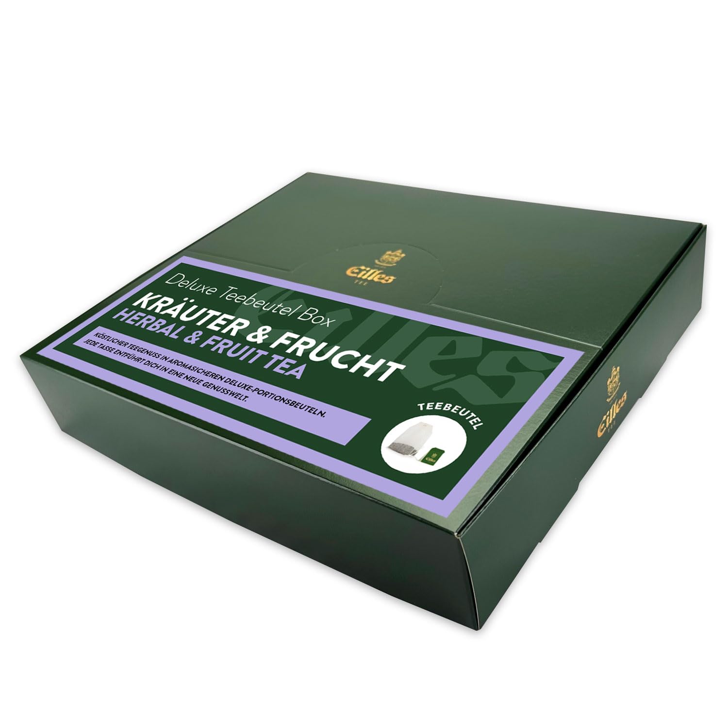 KRÄUTER & FRUCHT Mischbox | Premium Sorten von EILLES TEE | mit 12 Sorten unterschiedliche Teebeutel | 5-Sterne Sortiment mit insgesamt 96 Teeportionen