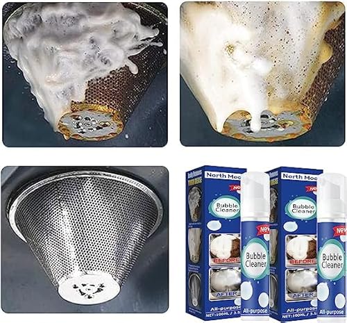 Foam Heavy Grease Cleaner, Kitchen Power Decontamination Foam Cleaner, General Foam Cleaning Foam Spray, Stubborn Grease Decontamination Spray, Solid Grease And Detergent Non Flushing Cleaning Spray (100Ml, 2 Packs) #TOP1