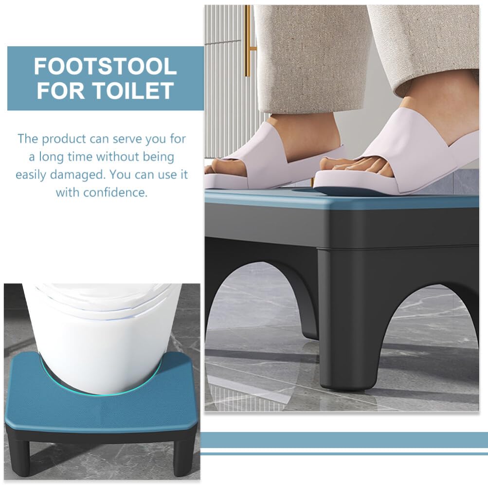 Toilettenhocker für Erwachsene, Badezimmer Fußhocker aus Pp, Blau