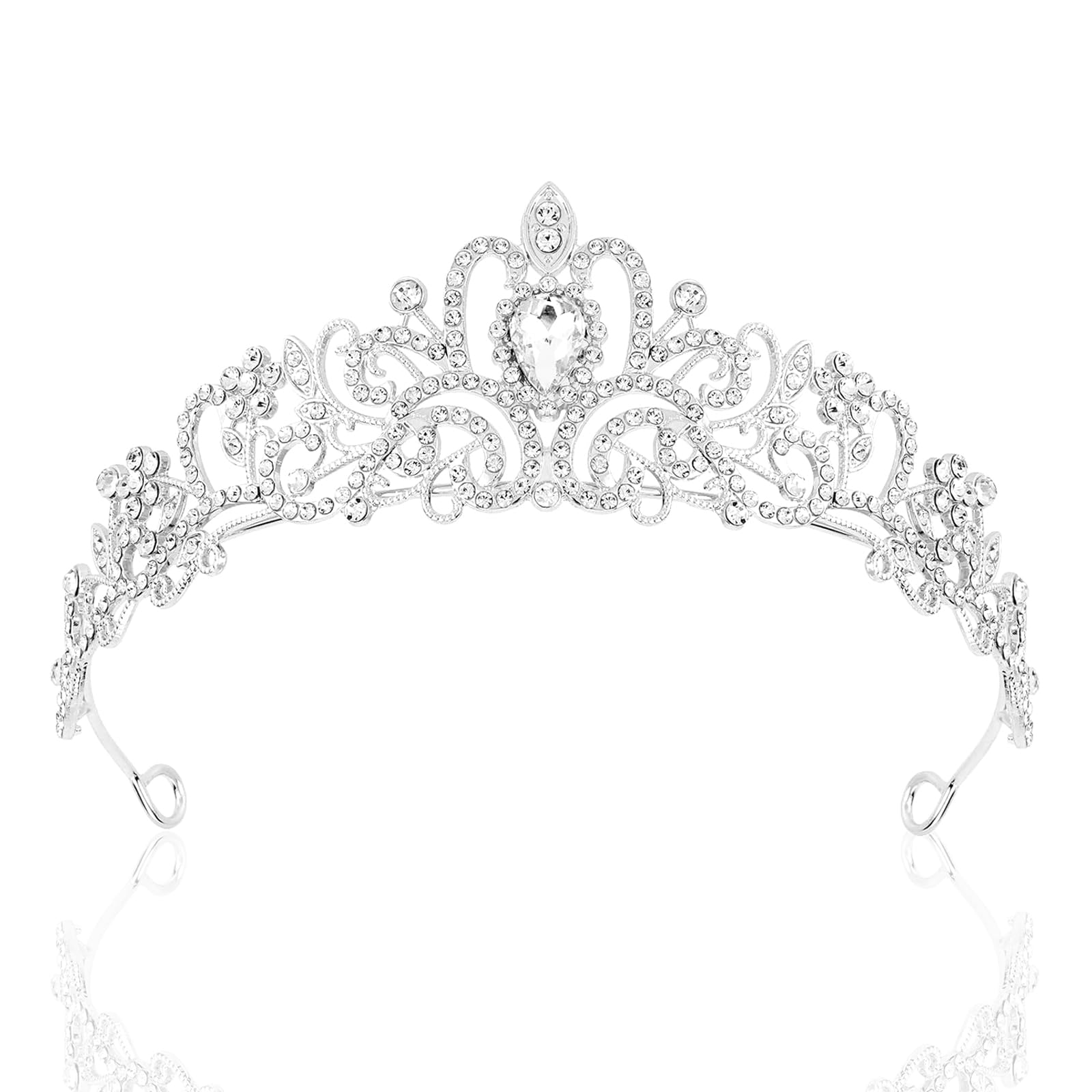 Rierousy Corona Princesa, Tiaras de Novia, Tiara Princesa, Tiara Niña Adecuado para Bodas, Fiestas de Graduación, Desfiles, Fiestas de Princesas, Fiestas de Cumpleaños, Etc