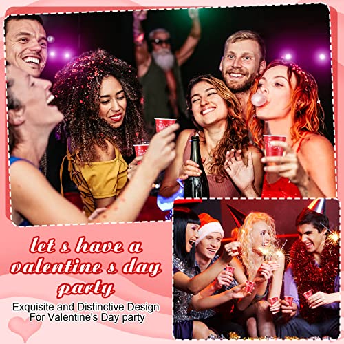 Lounsweer 100 Pcs Plastic Shot Glasses Shot Cups 2 Oz Disposable Shot Cups Mini Party Shot Glasses For Bachelorette Birthday Drinking Tasting Serving Snack Samples Cup (Red, Heart) #TOP3