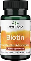 Vista 1 de Swanson Biotin Vitamin B7 5000 mcg 100 Capsules