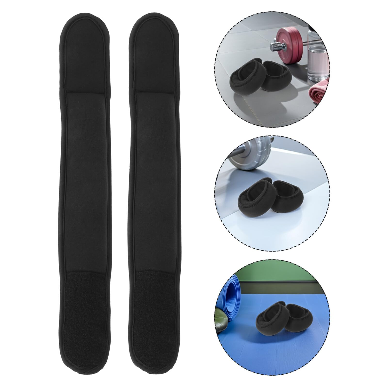 Coppia di Fasce da Polso Zavorrate Regolabili Nere | Neoprene Sbr e Sabbia di Ferro, 1 Paio, Fitness e Bodybuilding, Uomo Donna