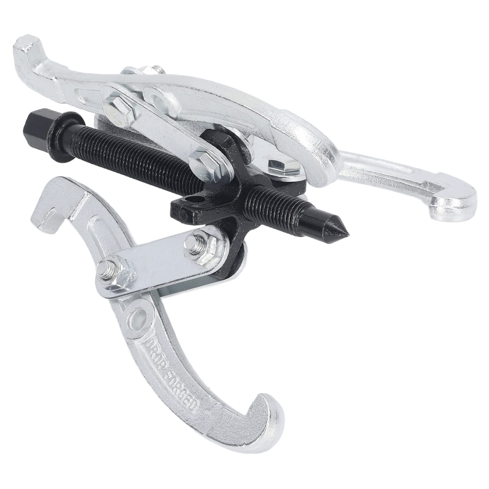 Respicefinem 150mm 3 Claw Puller Carbon Steel Spiral Rod Double Hole Removal Tool Ideal for Gears Bearings Pulleys in Engines Generators and Machinery