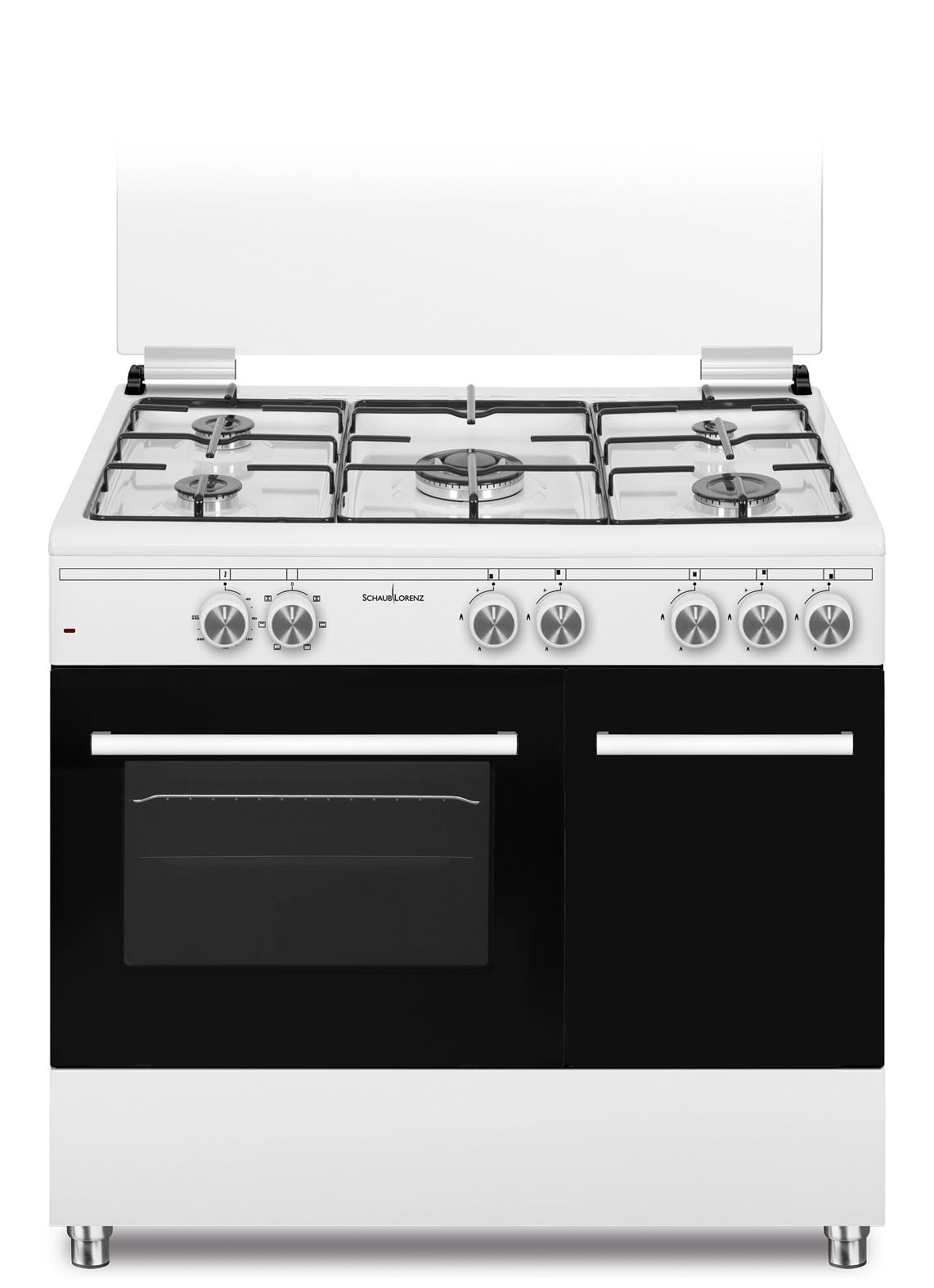 Cucina A Gas SCHAUB LORENZ SS590EW - 5 Fuochi Con Forno Elettrico Classe A, 90x60 Cm Bianco