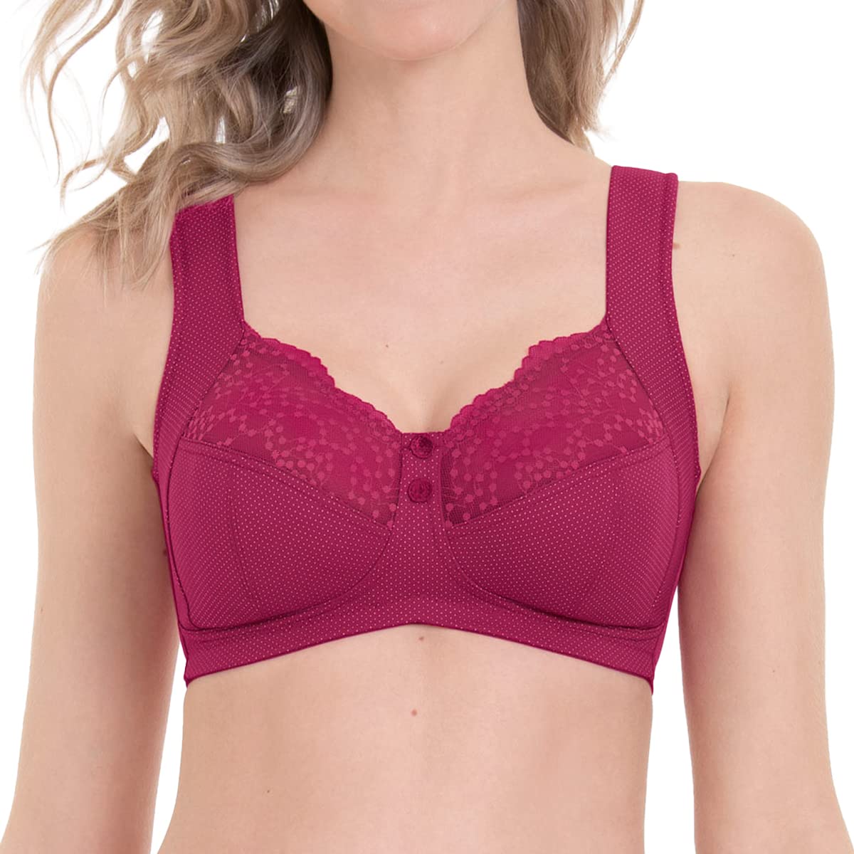 Anita - Orely women's relief bra without underwire, large sizes, Cherry red, 36E
