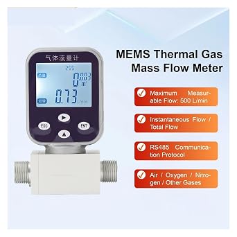 MicroThermalガス流量計 デジタル質量流量センサー 圧縮空気 酸素 窒素 アルゴン メタン 産業用途 高精度Air-1-100L-min