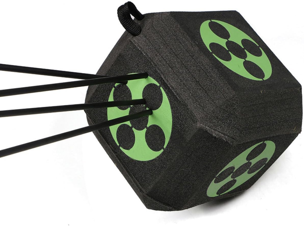 3D Archery Target Training Target Square 3D Cube 6-Sided Foam Arrow Dice Self-Healing Broadhead Black