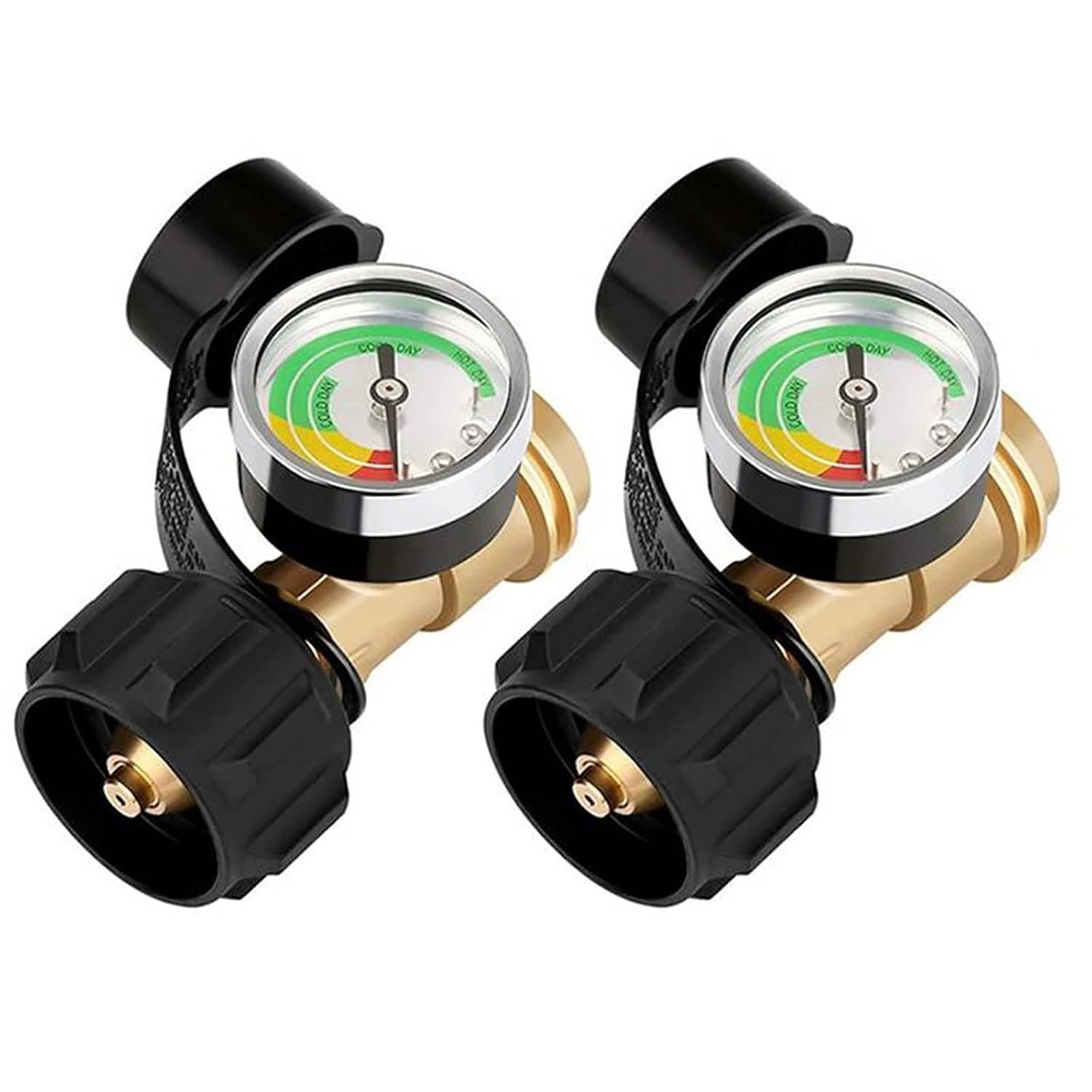 1pcs Leak Detector QCC1/Type 1 Connection Gas Pressure Meter Universal Propane Gauge for BBQ Gas Grill Cylinder RV Camper and More(1Pc)