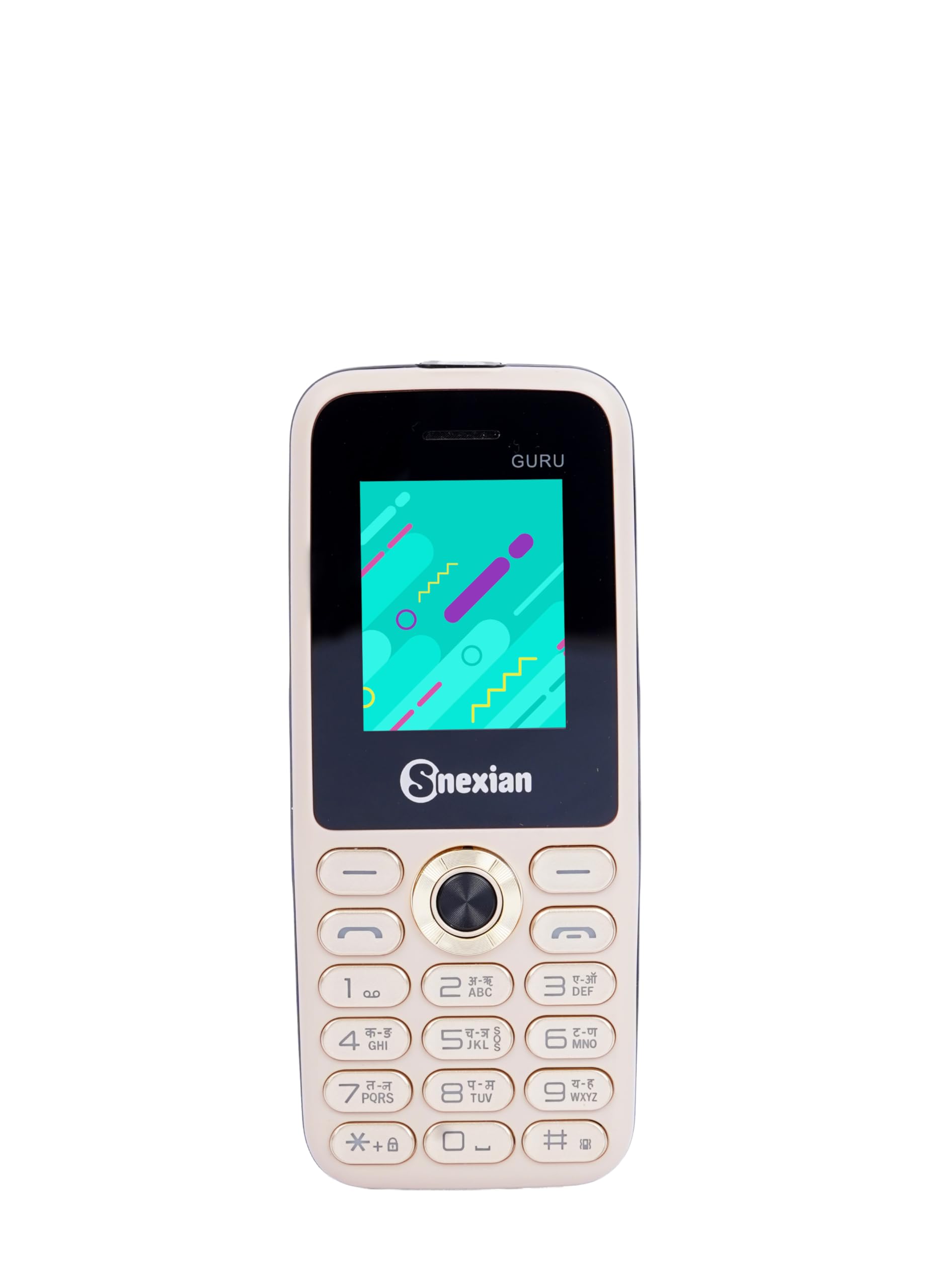 snexian all-new guru 55 dual sim |keypad mobile| with 1.8" display | voice changer | auto call recording | long lasting battery | wireless fm | digital camera | feature phone | torch | gold