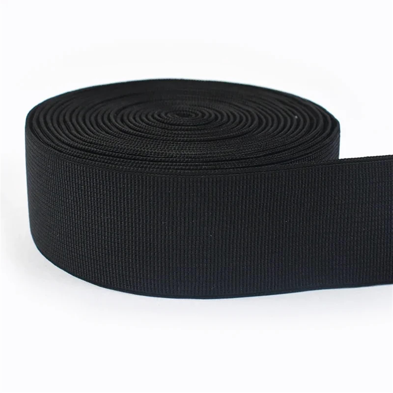 Elastic For Sewing 5/10/20M 10-50mm Black White Nylon Elastic Bands Underwear Bra Rubber Band Spring Webbing Lace Pants Belt Garment Sew Accessory(EB226-Black,10METERS_25MM)