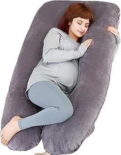 Schwangerschaftskissen U-förmiges Ganzkörperkissen,schwangerschaftskissen zum schlafen Kann Rücken, Gesäß und Beine von schwangeren Frauen unterstützen (Polyester, Dunkelgrau)