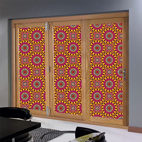 Image of CVANU Window Film Privacy Heat-UV Protection Self-Adhesive Window Glass Film Viny Sheet Multicolor Size(23inch X 75inch) C166