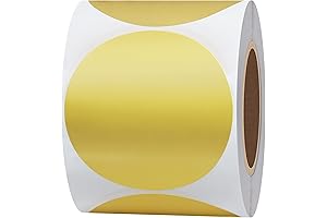 "Hybsk 2 inch Matte Gold Labels Round Color Coding Dots Embossing Stickers...