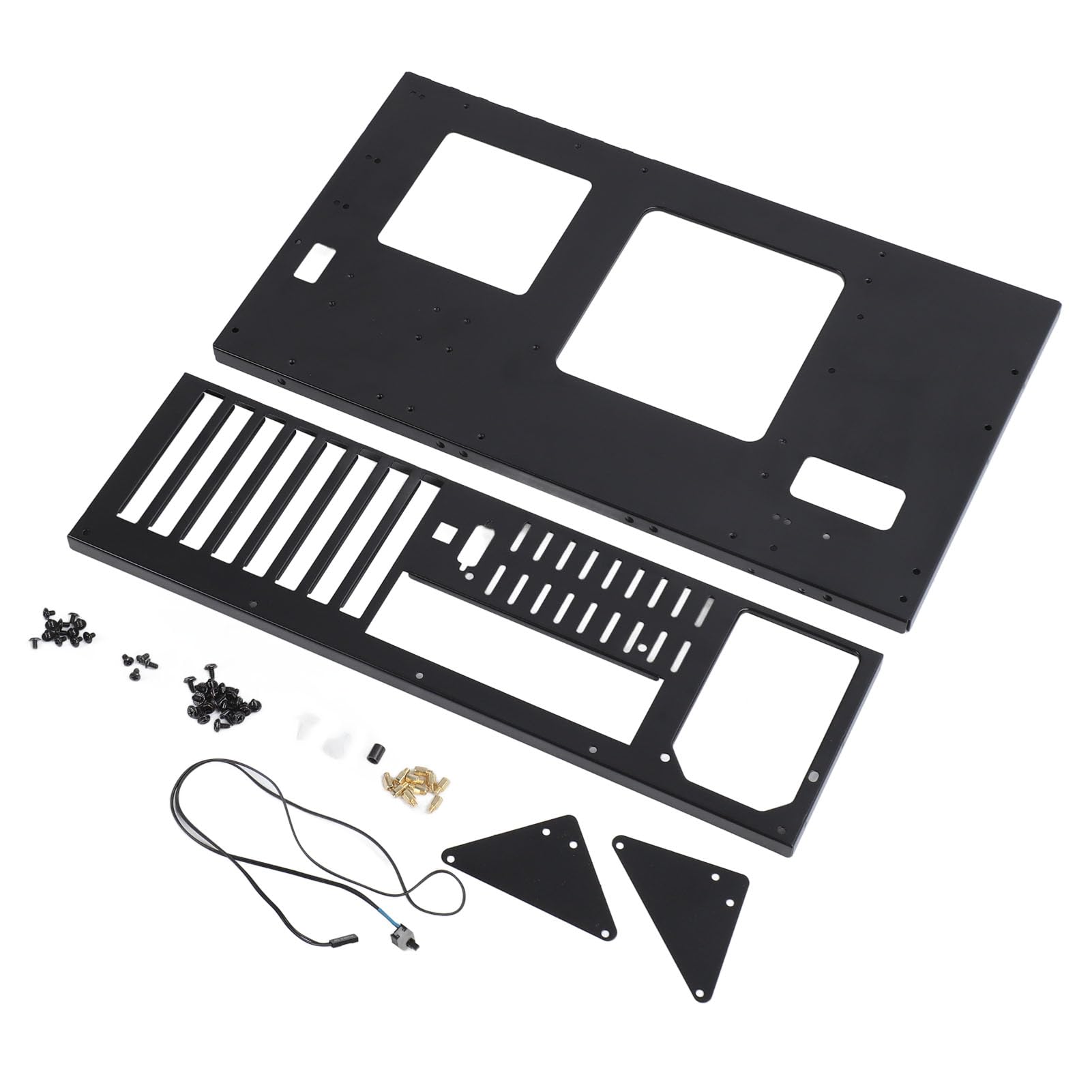 Otwarta obudowa komputera Stojak Solidna stal ATX M ATX ITX Uchwyt do płyty głównej dla dwóch serwerów Obudowa DIY z kartą graficzną SSD Montaż dysku twardego 440 x 265 x 12
