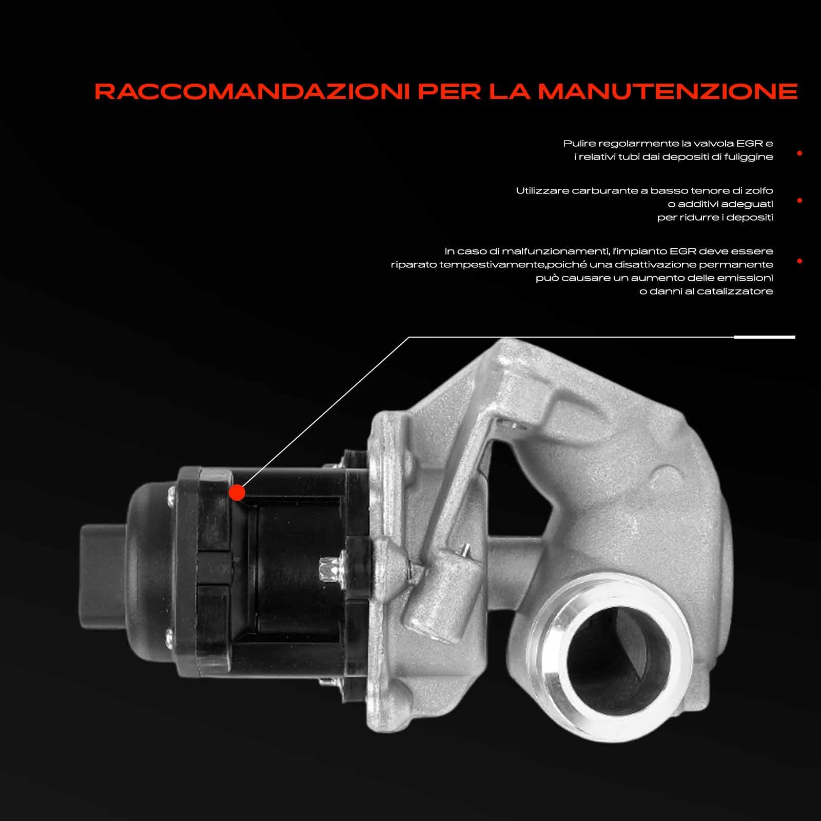 Frankberg Valvola EGR per il ricircolo dei gas di scarico 9672880080 | Compatibile con: Berlingo C2 C3 C4 C5 Jumpy Xsara Picasso Scudo C-Max DM2 Festa Focus II fusione