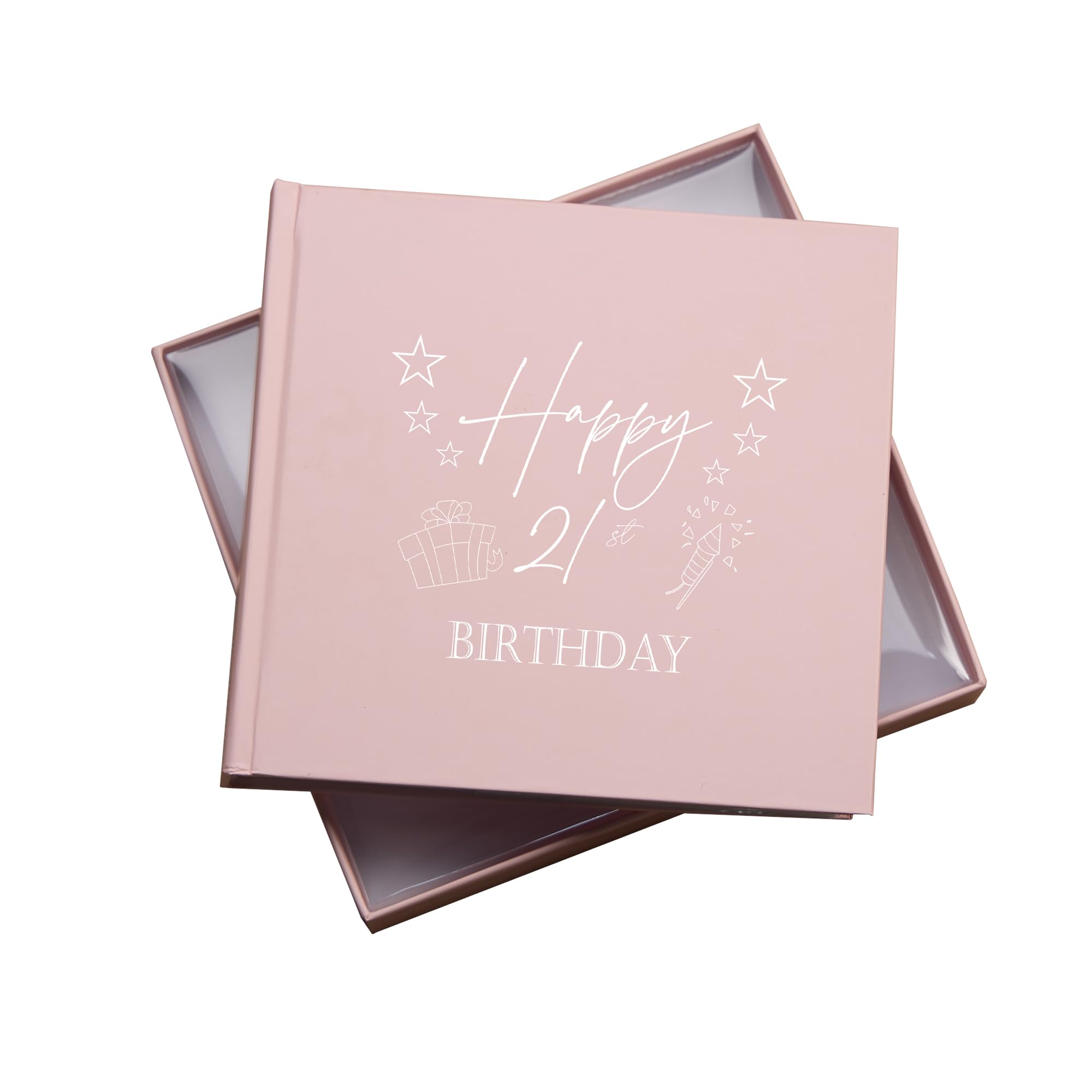 21st Birthday Pink Photo Album, 50 Photos 4"x6", Present Design, 18.5cm x 19.5cm