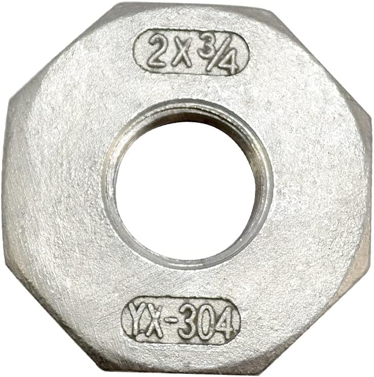 2" Male x 3/4" Female Thread Reducer Bushing Pipe Fitting, Adapter, Stainless steel SS 304 NPT