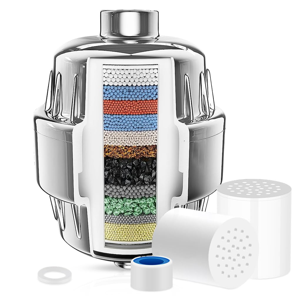 Supvox® Shower Water Filter Composite PP Cotton Water Softer Filter Multi Filtration Shower Head Water Filter Universal External Shower Water Filter (B0D9YMNYST) Amazon Price History, Amazon Price Tracker