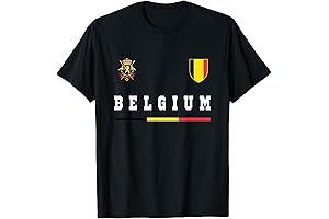 Support the Belgian Football Team in Style: Belgium Sports/Soccer Jersey Tee Flag Football T-Shirt