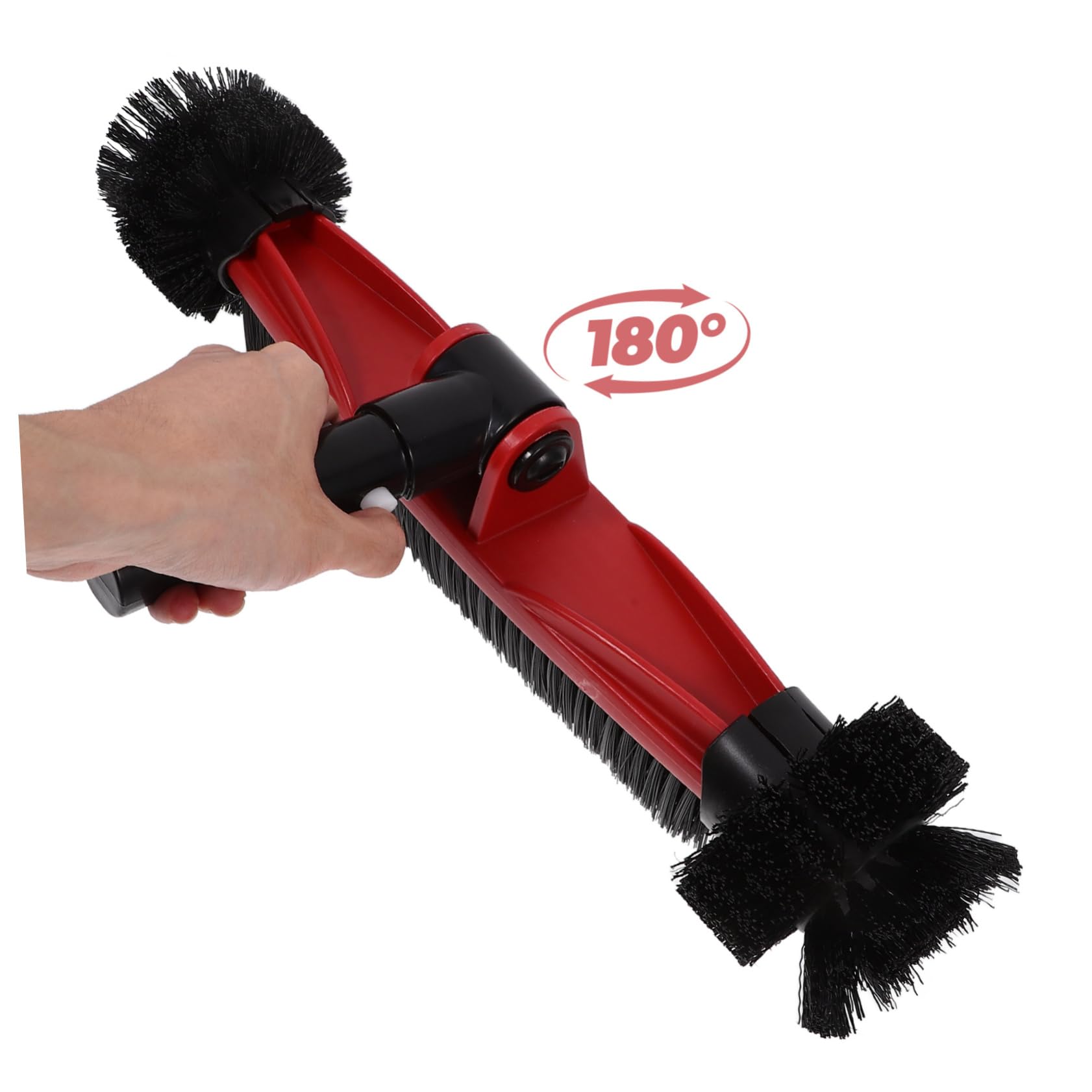 Brosse de Nettoyage pour Piscine avec Manche à Brosse Rotative pour Carrelage et Angles Nettoyage des Algues et Salissures