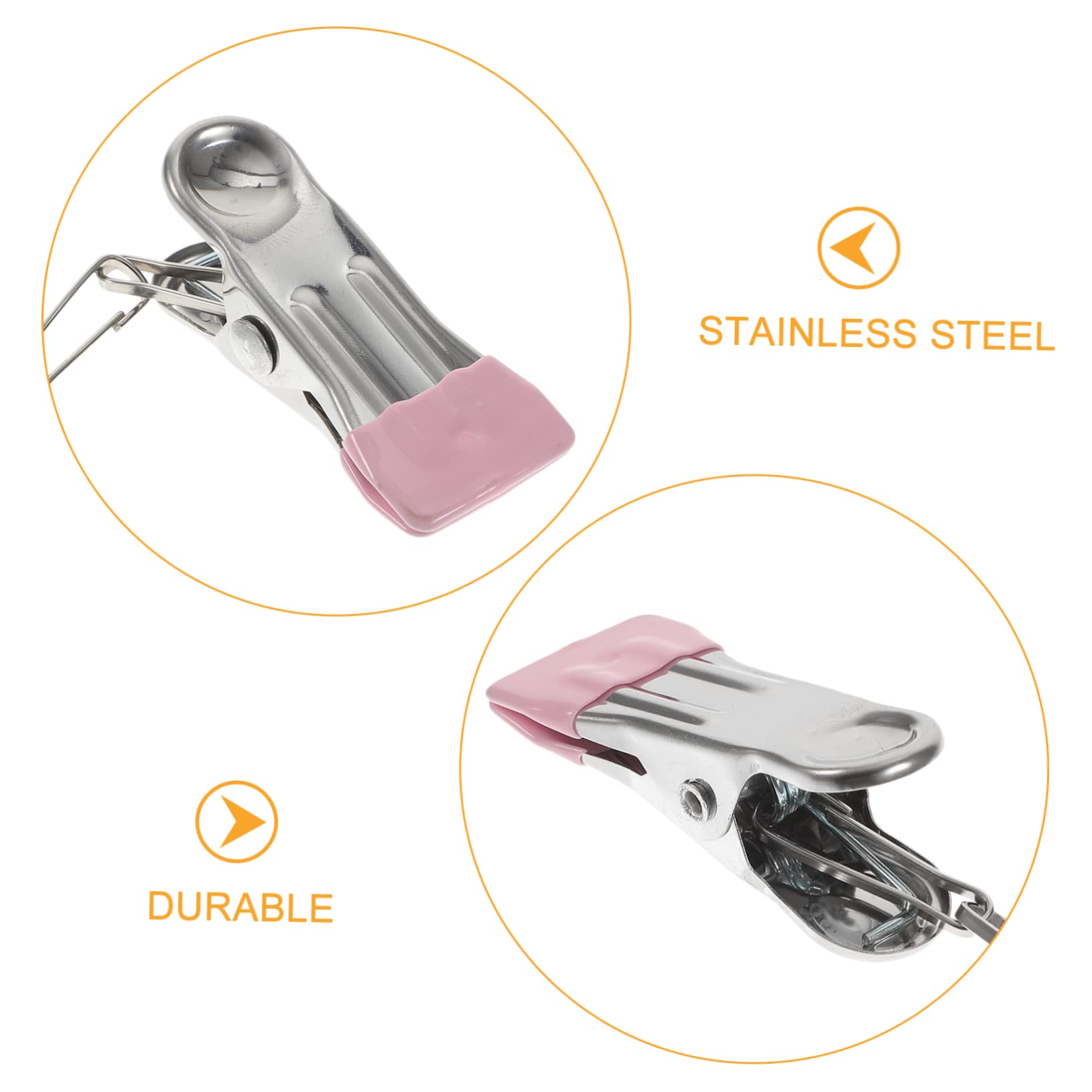 MAGICLULU 24pezzi Mollette Acciaio Inossidabile Resistenti Per Bucato Clip Per Asciugamani e Abbigliamento Per Uso e Antivento e Multifunzionali Chiusura