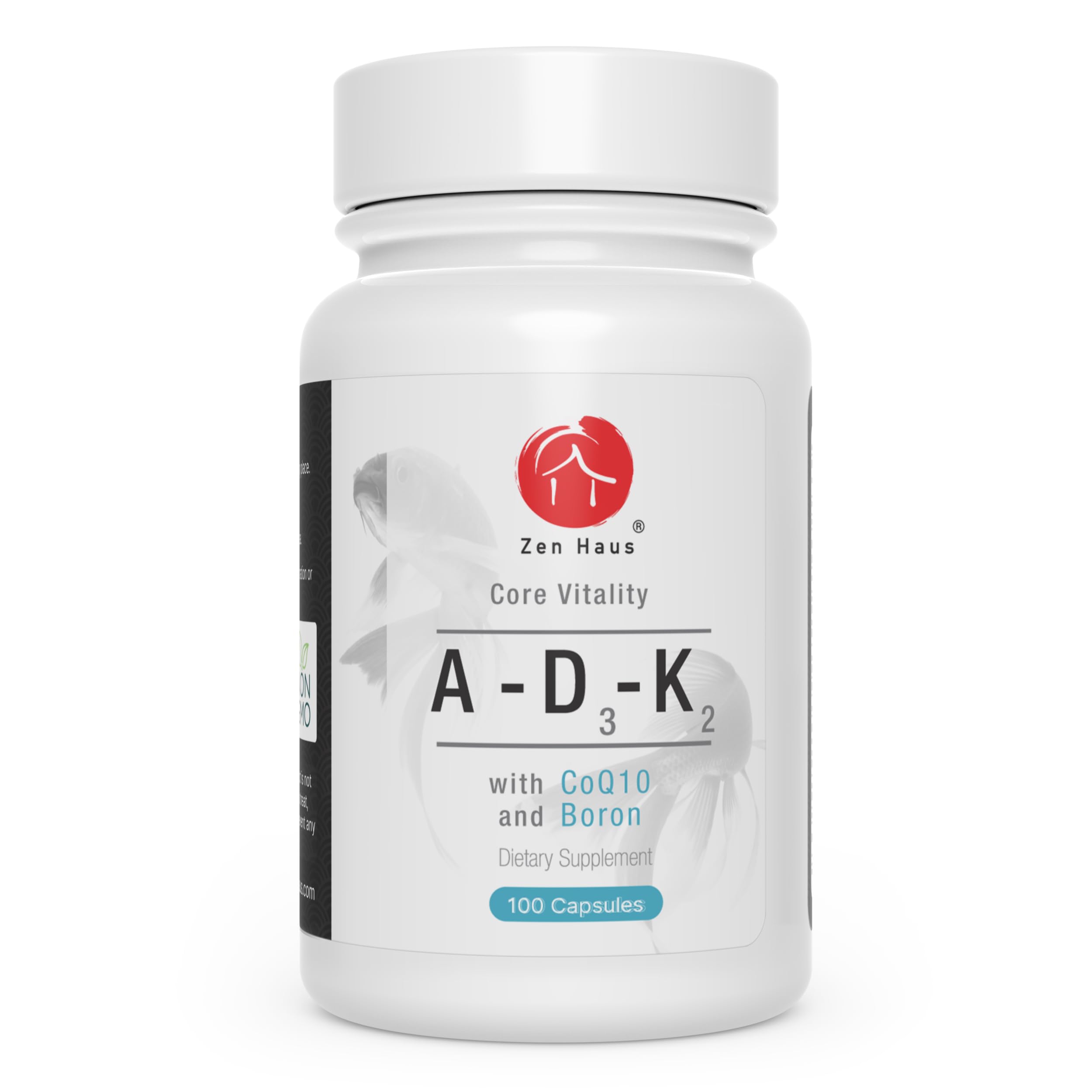 Amazon.com: Zen Haus ADK Vitamins A D3 K2 E with CoQ10 & Alpha