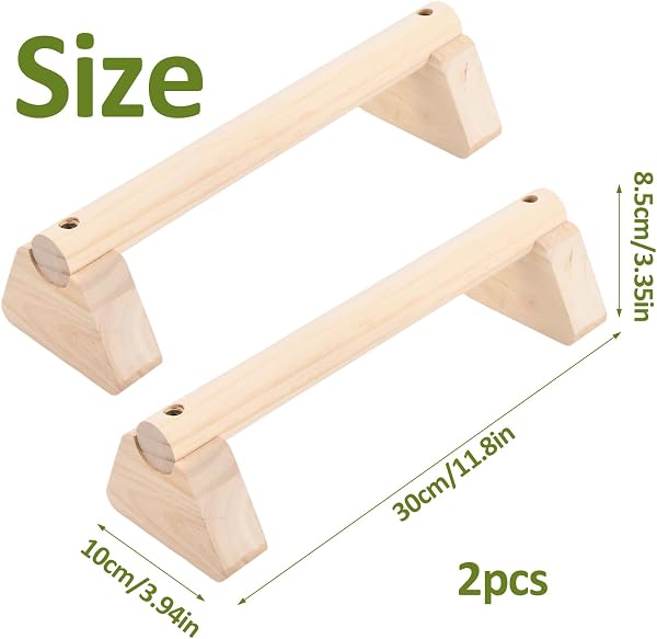 2 Pcs Barre Parallel 25cm 30cm, Épaisse, Capacité Charge 300kg, Parallettes avec Support Poignet Réglable, Base Antidérapante, Haltere Musculation, Poutre Gymnastique Push Up Calisthenics Yoga - 2