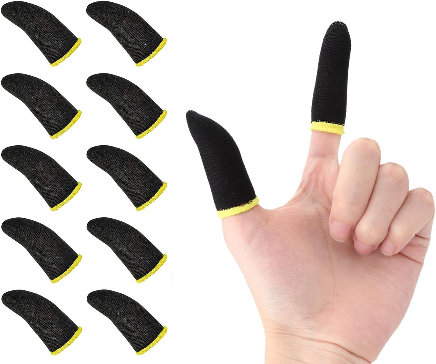 Mobile Gaming Thumb & Finger Sleeves for PUBG, Fortnite & Mobile Games – Anti-Slip, Sweat-Proof, Non-Fingerprint, High Precision Thumb & Finger Sleeves, Universal Fit for All - 6 Pairs (12 Pcs)-image-48