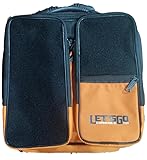 Bolsa Cornhole A Double Dipper comporta 2 conjuntos (8) pufes, bolsa de transporte de qualidade resistente, mochila alternativa com 3 bolsos para suas coisas, além de tecido compatível com velcro para