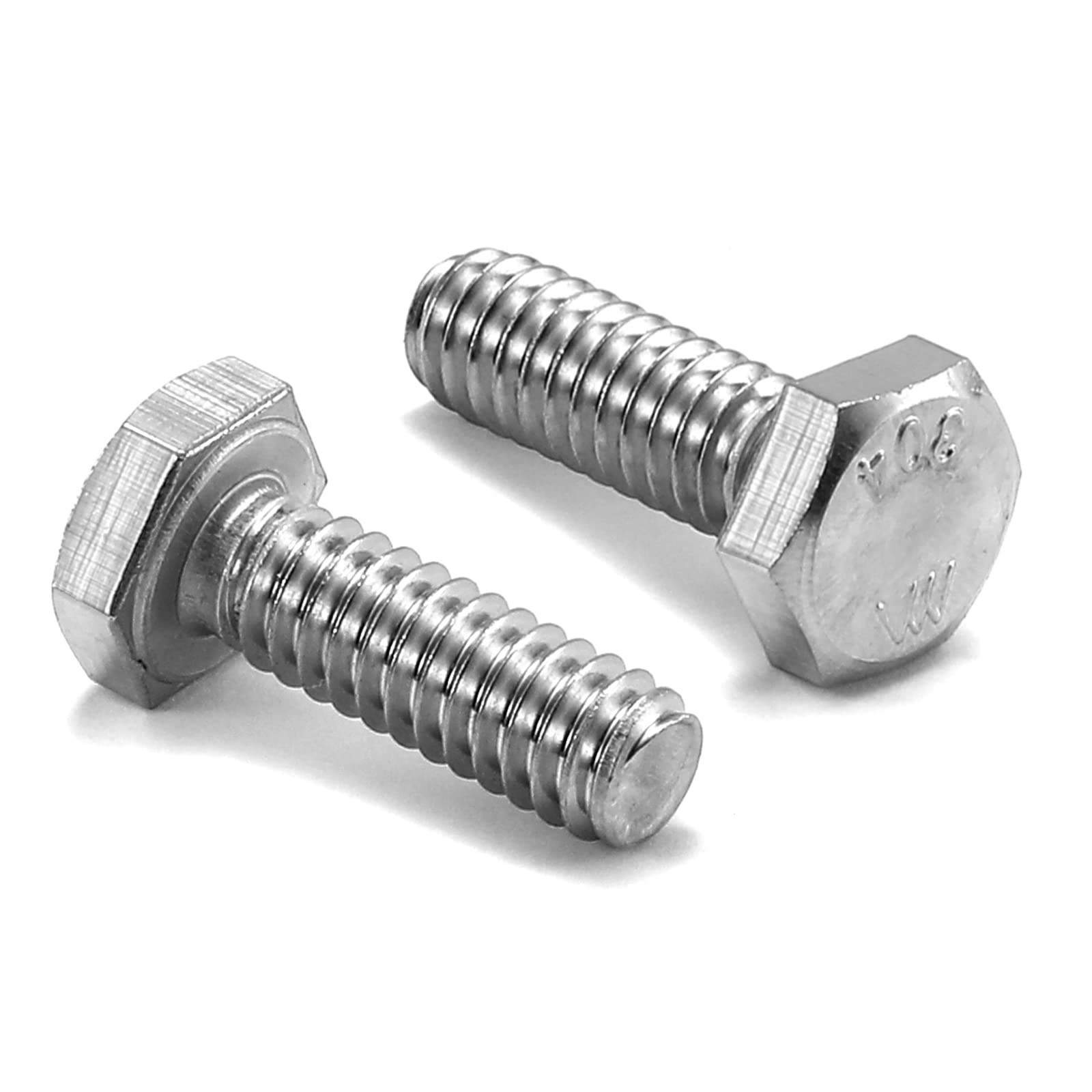 3/8-16 x 3/4" Hex Head Screw Bolt, 20Pcs 18-8 (304) Stainless Steel, Fully Threaded, Plain Finish, by SG TZH