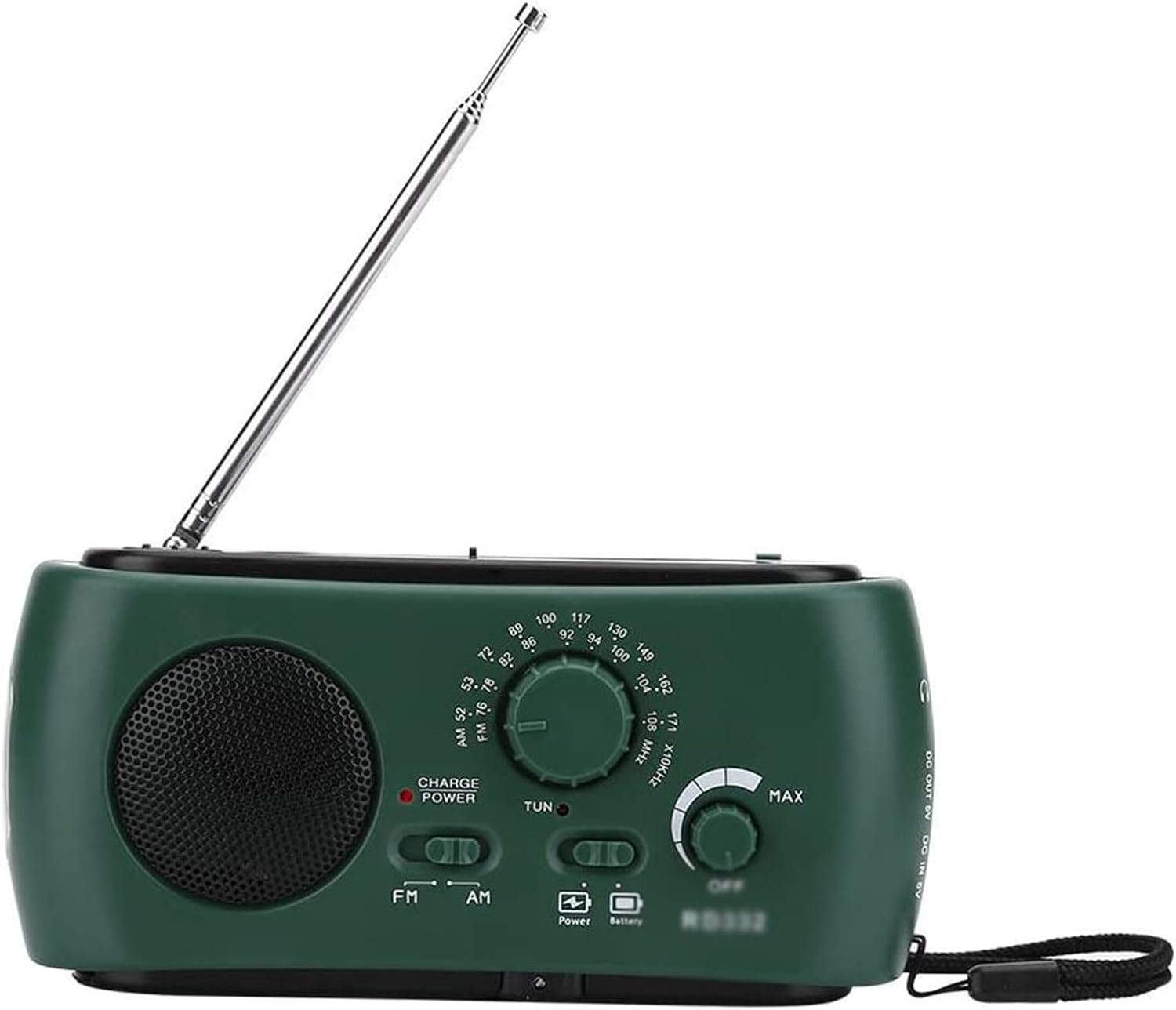 ETATOI Emergency Radio with Solar Panel,Flashlight,AM,FM