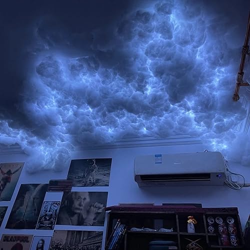 Thundercloud - Luz LED de nube luz de nube de algodón luces de ambiente coloridas para el hogar bar interior fiesta vacaciones tira de luces LED