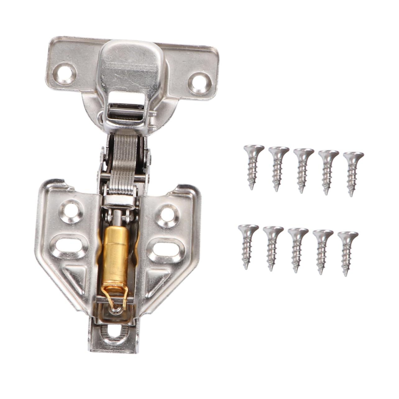 KICHOUSE 10 Pcs Silver Stainless Steel Door Hinges Hydraulic Furniture Hinges Cabinet Hinges Kitchen Cabinet Hinges