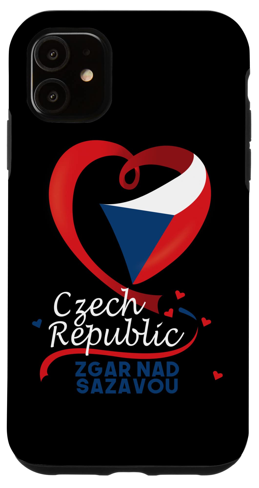 iPhone 11 Zgar nad Sazavou Czech Republic Heart Flag Emblem Case