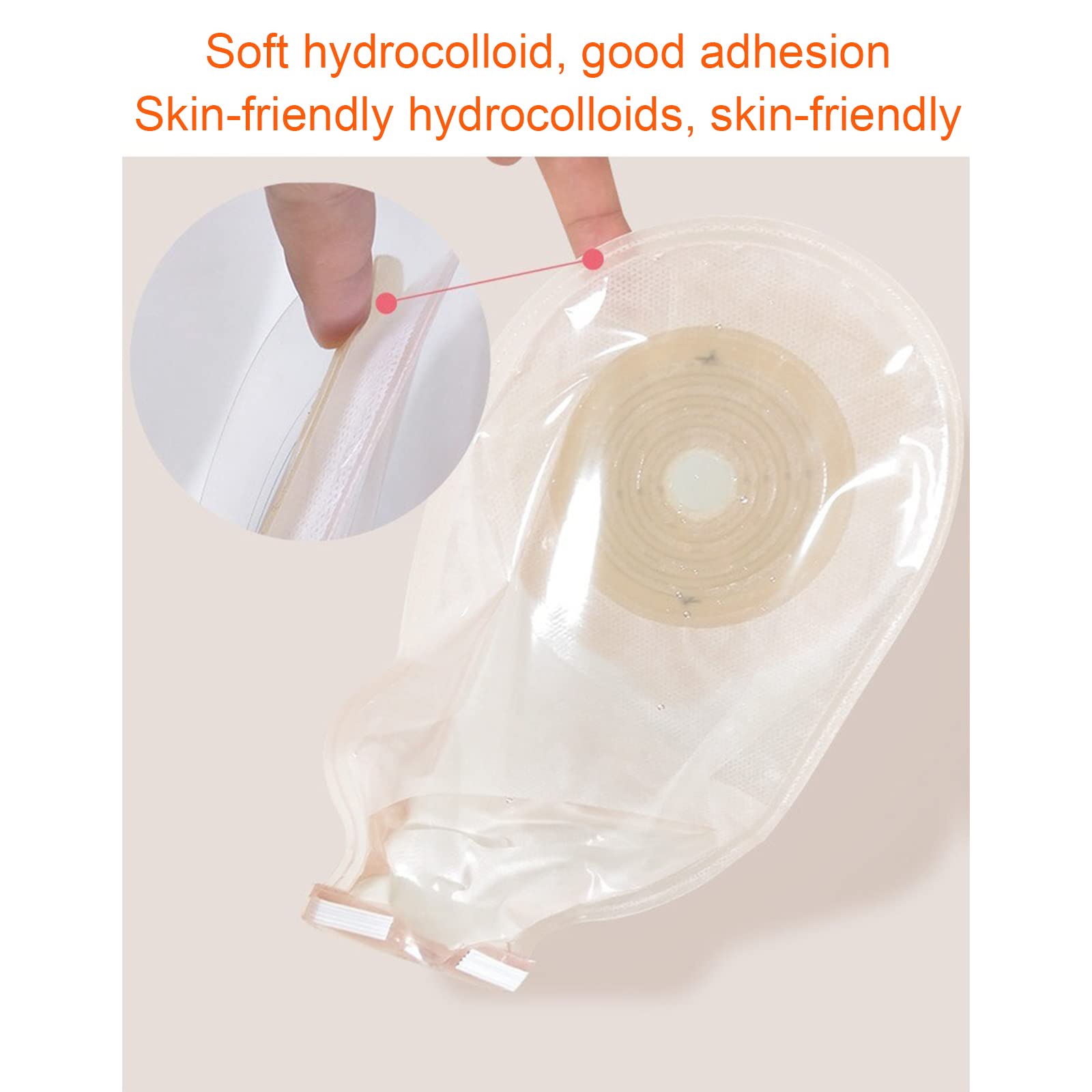 Bolsa de ostomía, Paquete de 10 Bolsas colostomía/ostomía drenables Desechables/Bolsas Drenaje/Bolsa for el Cuidado la colostomía/estoma ostomía con Bolsa Abierta