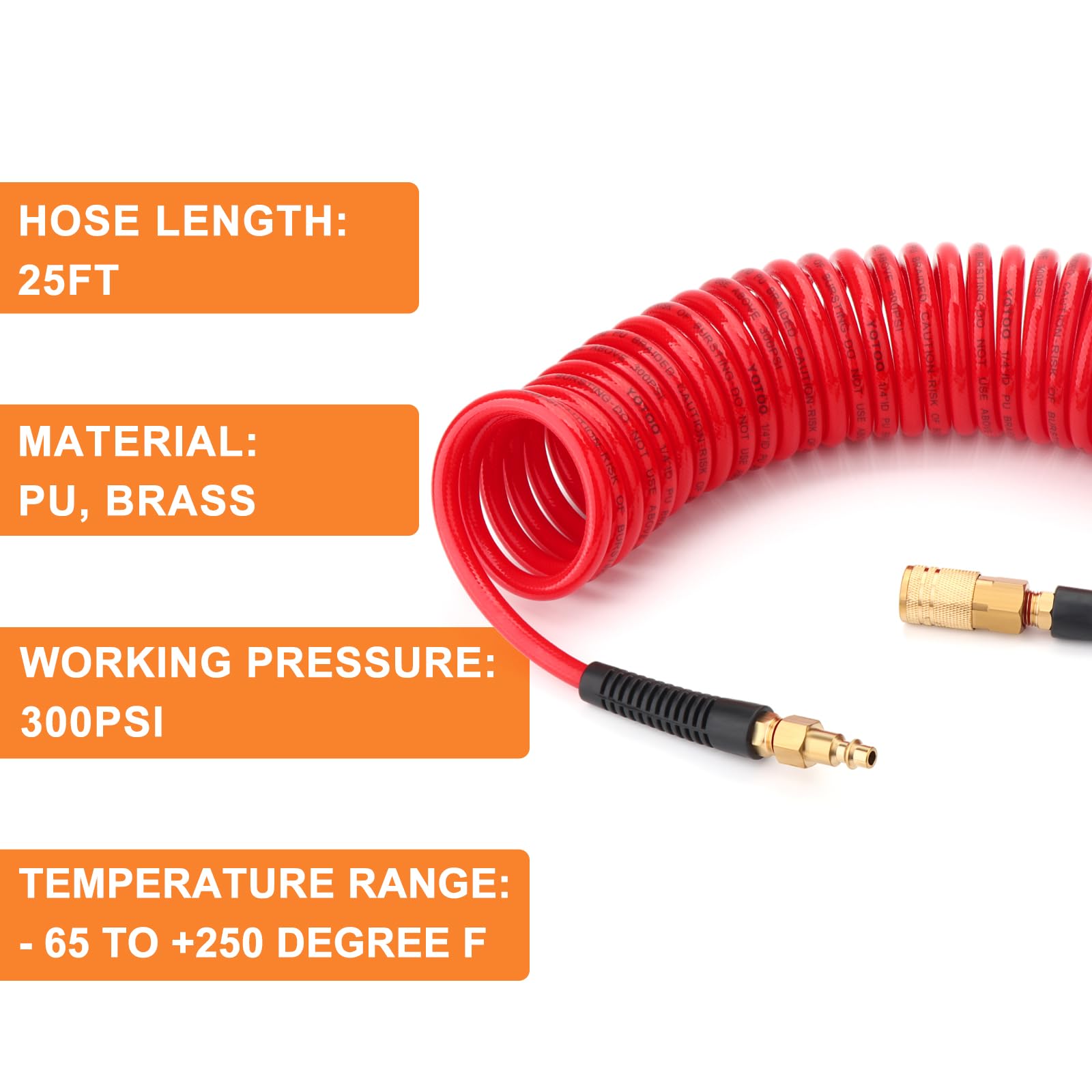 Gasher Manguera De Aire De Poliuretano De 1/4 Pulgadas X 50 | Cuotas