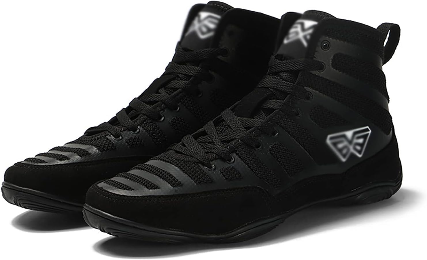 Boxing Shoes Unisex Adult Boxing Boots Boxing Shoes,Wrestling Shoes,Non-Slip Martial Arts Shoes,Wrestling Shoes,Taekwondo Sports Boxing Kung Fu Taichi Lightweight Shoes-Black||45EU