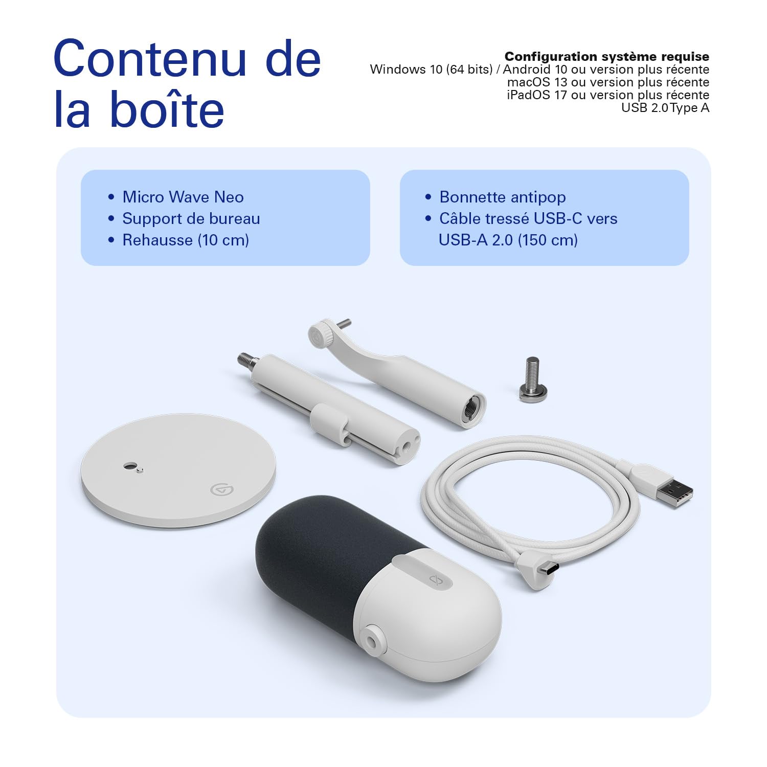 Elgato Wave Neo – Micro USB à condensateur, bouton Mute, pour jeux, streaming, visio et enregistrement de voix sur Teams/Zoom/OBS/Twitch/YouTube, etc., plug-and-play, compatible PC, Mac, iPad, iPhone