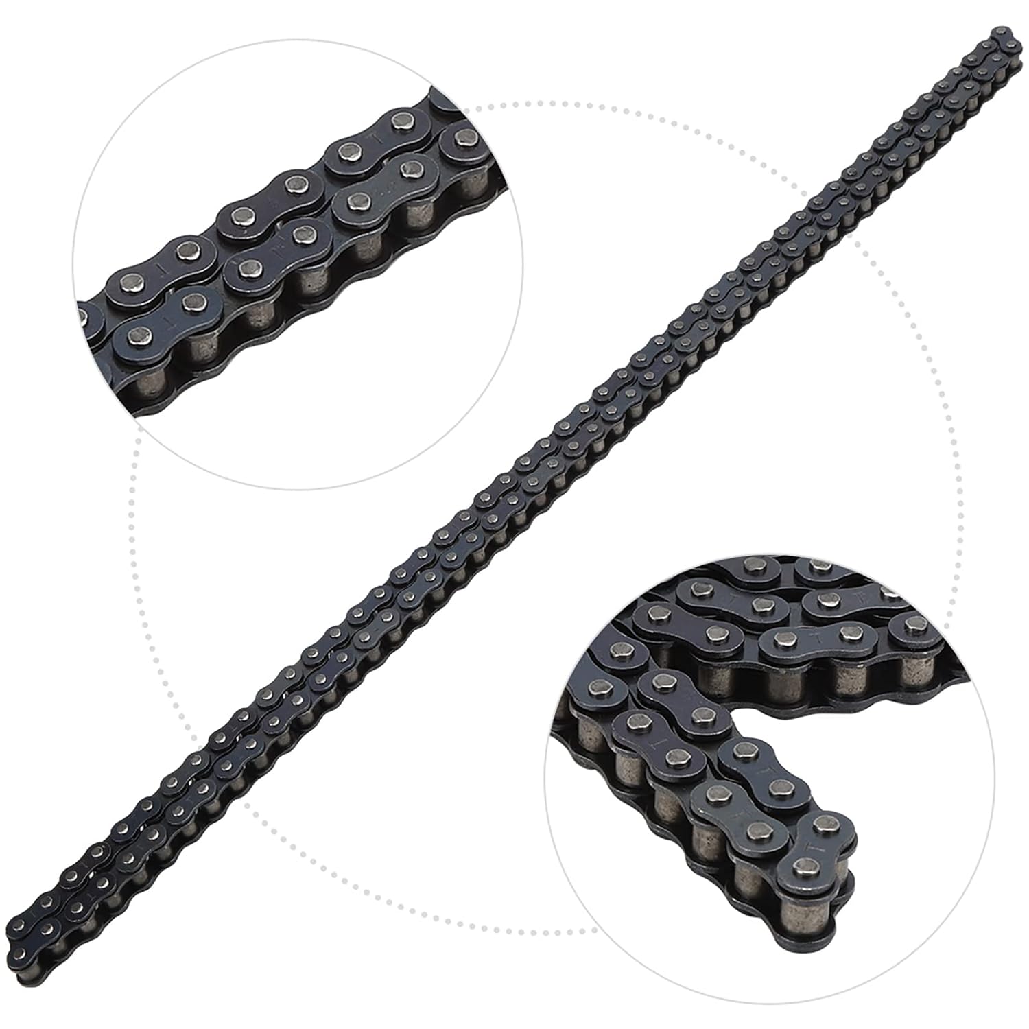 Kadimendium Electric Accessory Strong Wearresistant Chain Easy to Replace Old Chain 420 Type for Electric (Type 428)