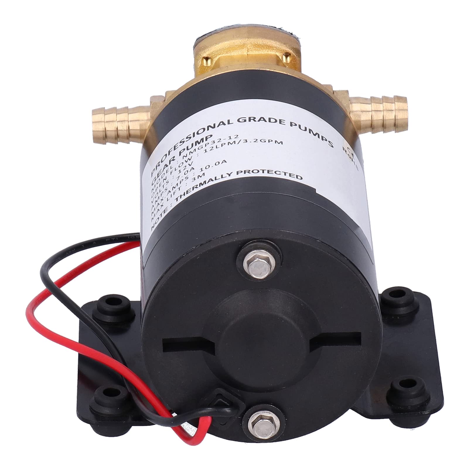 Zahnradpumpe, Fydun 12V 12 LPM Impellor Zahnrad Pumpe Selbstansaugende 9.8ft Lift Kunststoff Getriebe Wasserpumpe für Wasser//Kraftstoff/Scavenge/Öltransfer