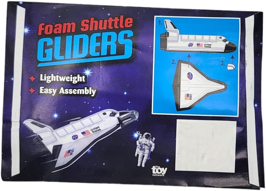Zugar Land Space Shuttle Foam Gliders (5") Outer Space Cosmos Flying Toys. Plane Fun Jet (48 Gliders)