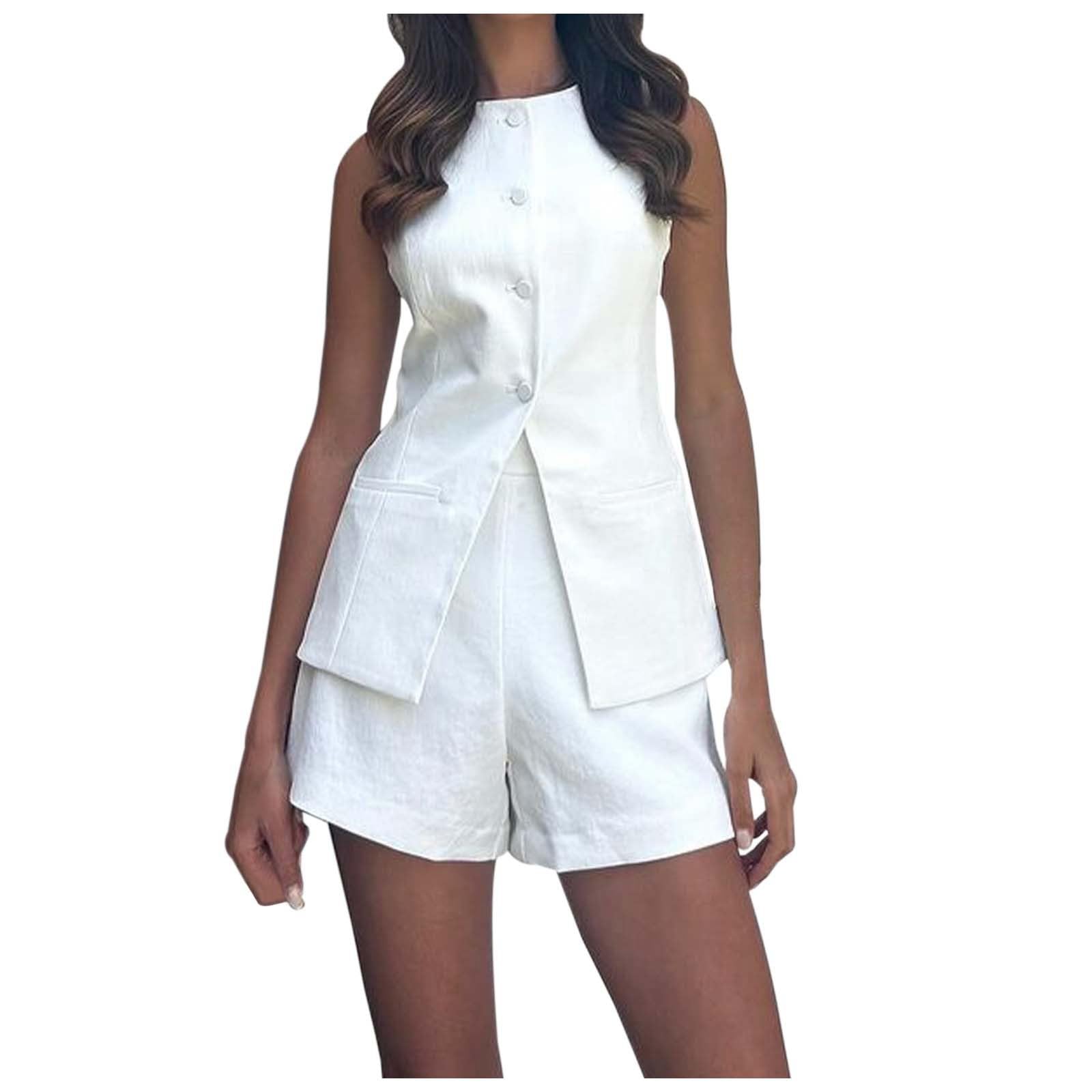 Conjunto informal de chaleco sin mangas: ropa elegante de oficina 8