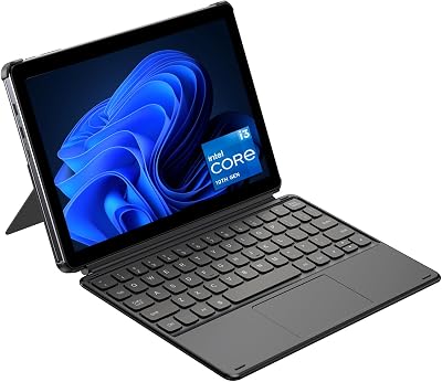 CHUWI 2 in 1 Laptop Tablet, 8GB RAM 256GB SSD, Intel Core i3 (3.9GHz), Hi10 X2 Windows 11 Tablet with Magnetic Keyboard, 10.1'' HD Touchscreen Display, 5MP Camera, WiFi 6, BT 5.3