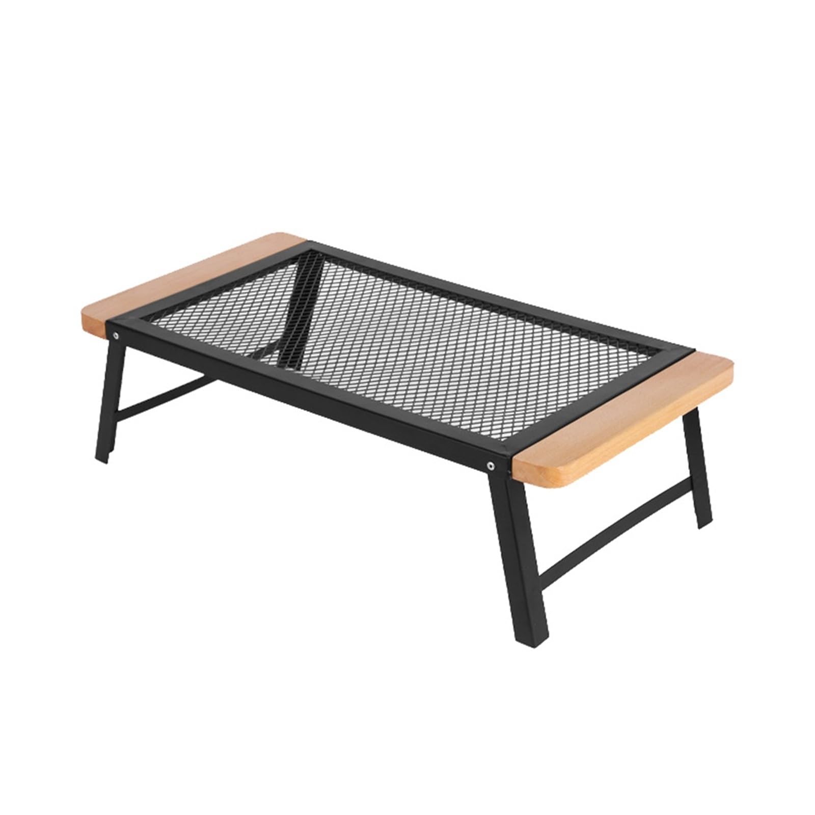 Table pique-nique résistante à la chaleur avec plateau maille fer et bois