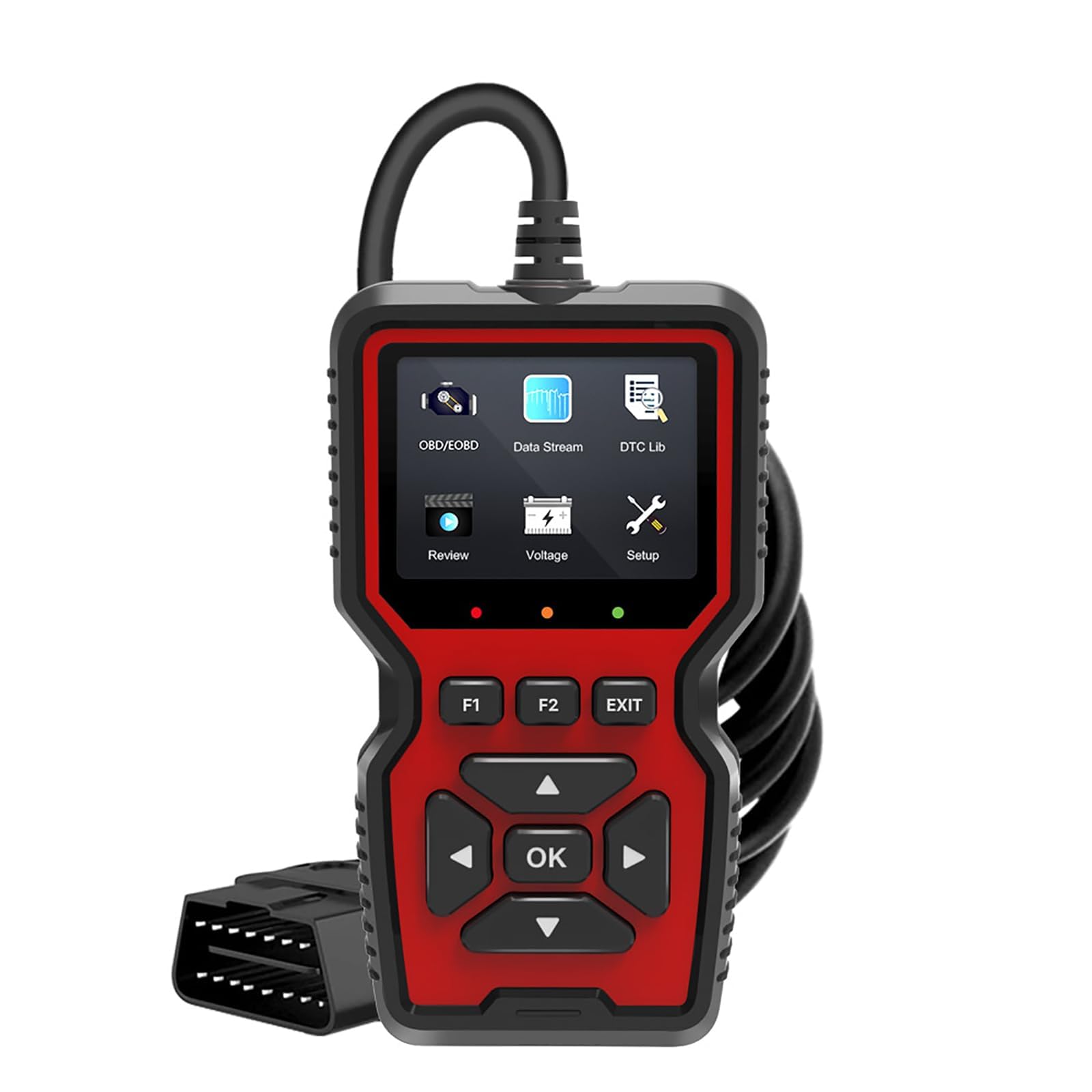 Escáner OBD2 para Coches para SsangYong Korando Actyon Rexton Rodius Turismo, Lector de Códigos de Error, Detector Fallos Cóche, Borra Check Engine, Plug & Play Pantalla Clara,A